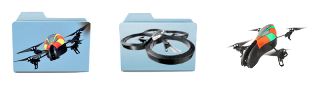 AR Drone parrot 3 icons folders for Mac