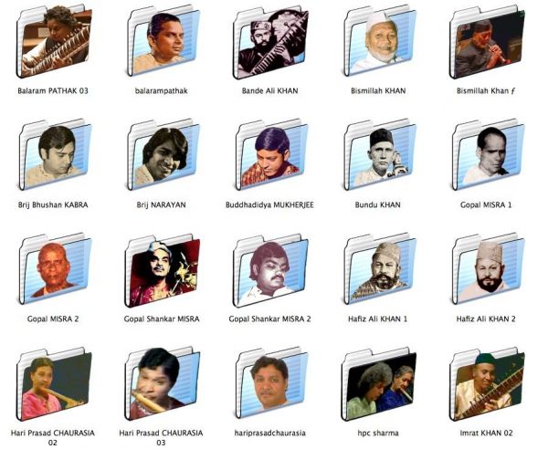 Hindustani instrumentalists icon folders 2