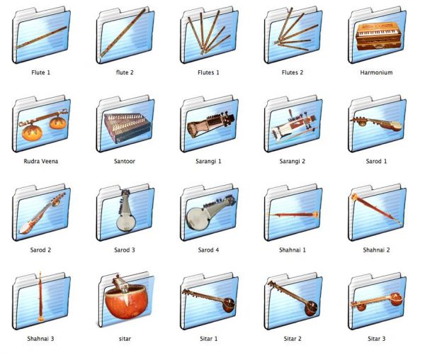 Hindustani instruments icon folders 1