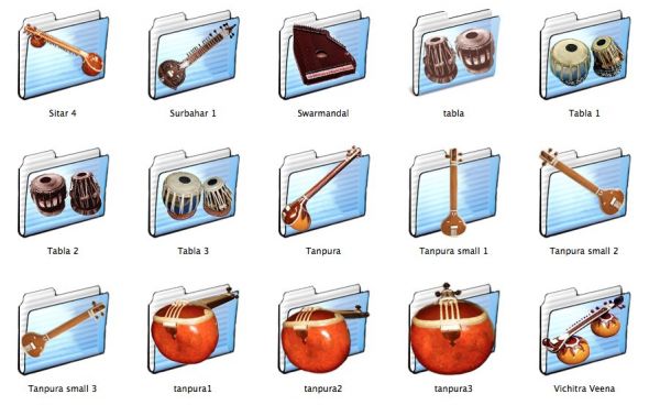 Hindustani instruments icon folders 2