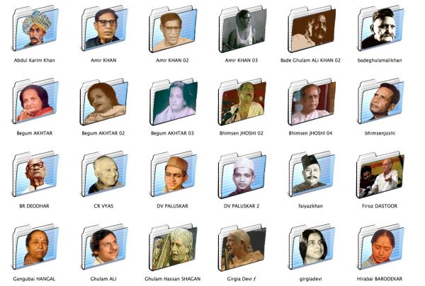 Hindustani vocalists icon folders 1